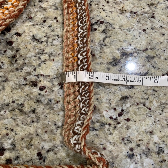 Crossbody Bag, Brown/Orange Multicolor, handmade, crochet - Picture 16 of 16